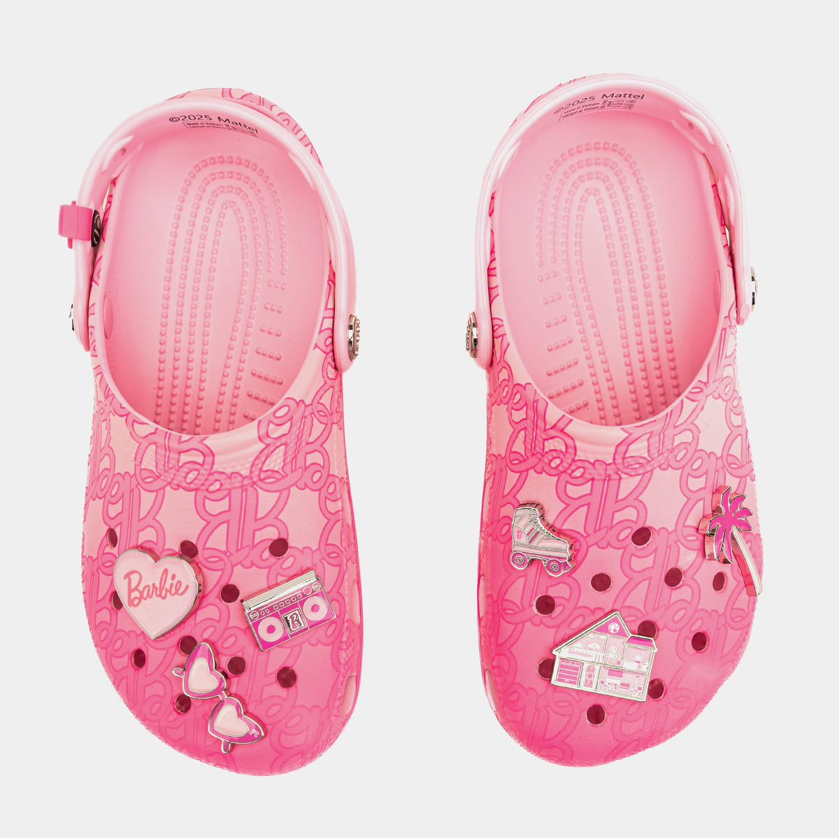 Exclusive Mattel Barbie Classic Clog Womens Sandals (Pink/Pink) — 4 — Side View