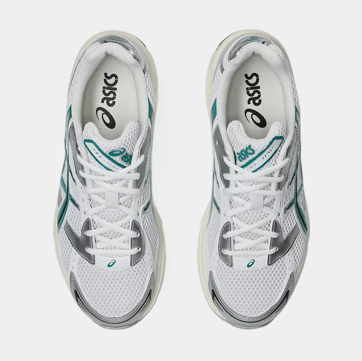 Exclusive Gel 1130 Mens Running Shoes (White/Rainy Lake) — 4 — Side View