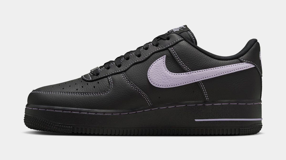 Exclusive Air Force 1 '07 LV8 Mens Lifestyle Shoes (Black/Hydrangeas) — 6 — Back View