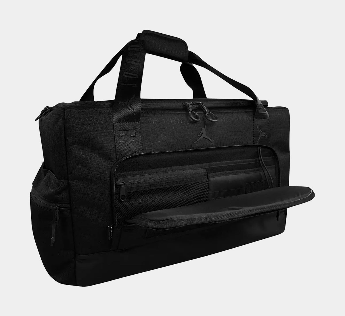 Exclusive Air Jordan Collectors Duffle Bag Mens Bag (Black) — OS — Top View