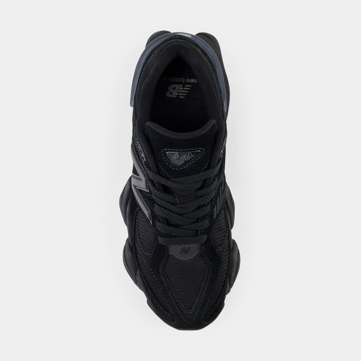 Exclusive 9060 Mens Lifestyle Shoes (Triple Black) — 4 — Side View