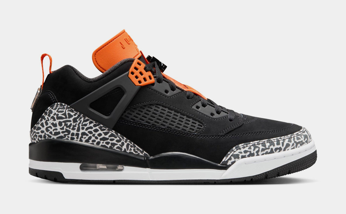 Exclusive Spizike Low Mens Basketball Shoes (Black/Starfish/White) — 7 — Front View