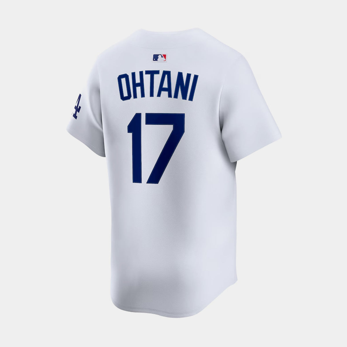 Exclusive Los Angeles Dodgers Shohei Ohtani #17 Home Mens Jersey (White/Blue) — S — Side View