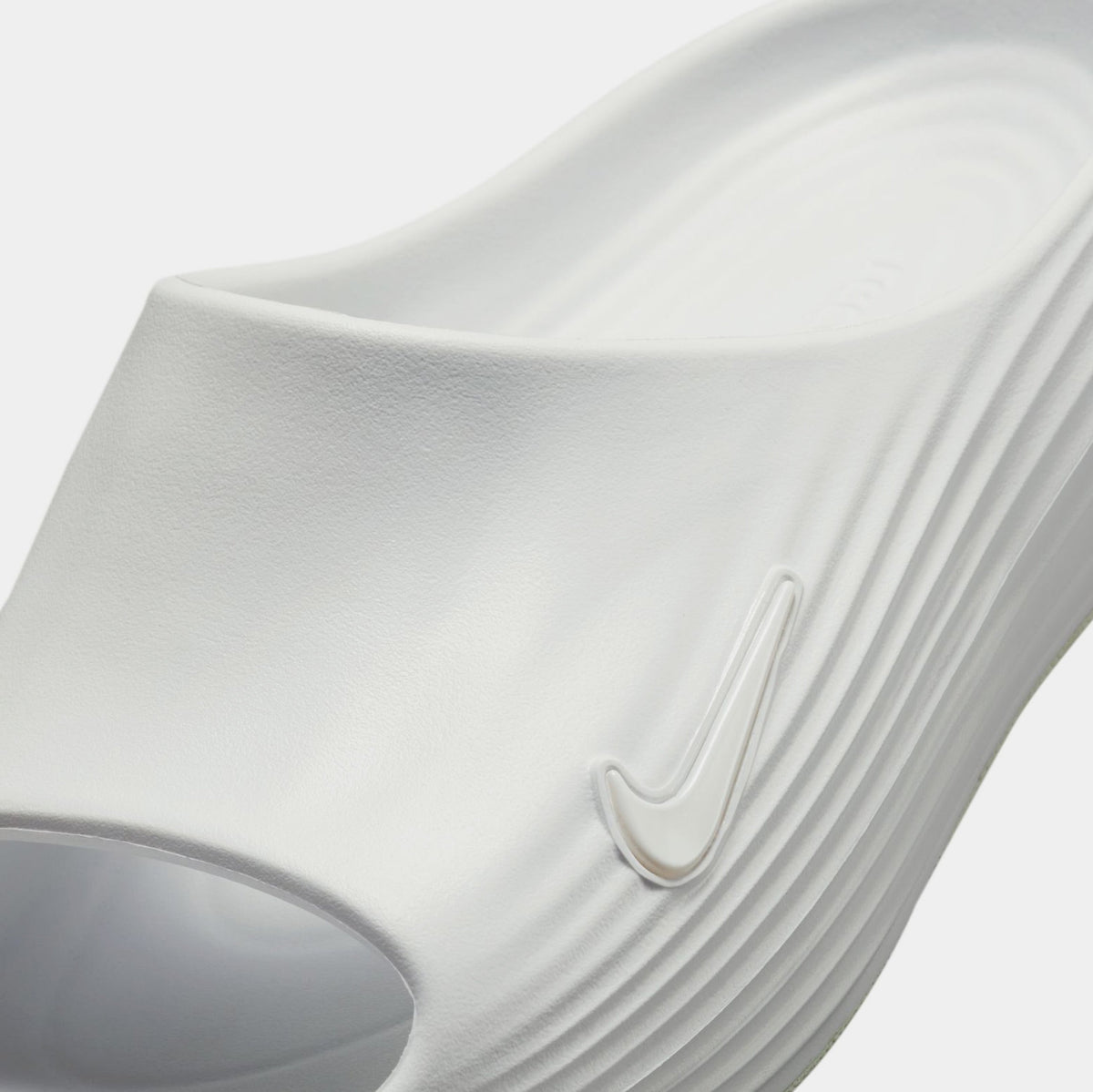Exclusive ReactX Rejuven8 Slide Mens Sandals (Summit White/Summit White/Summit White) — 6 — Detail View
