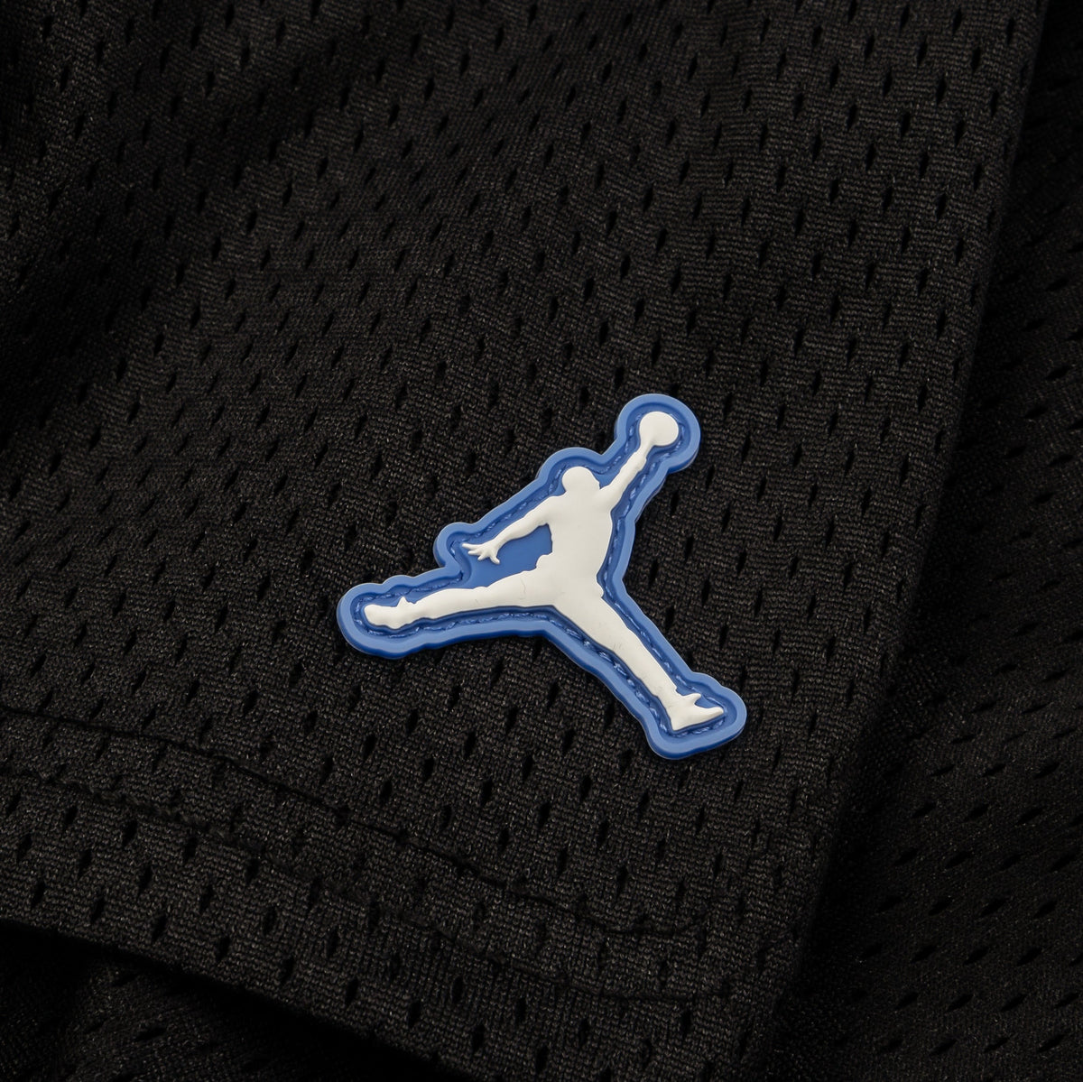 Exclusive Customized Air Flame Mesh Grade School Shorts (Black) — S — Top View