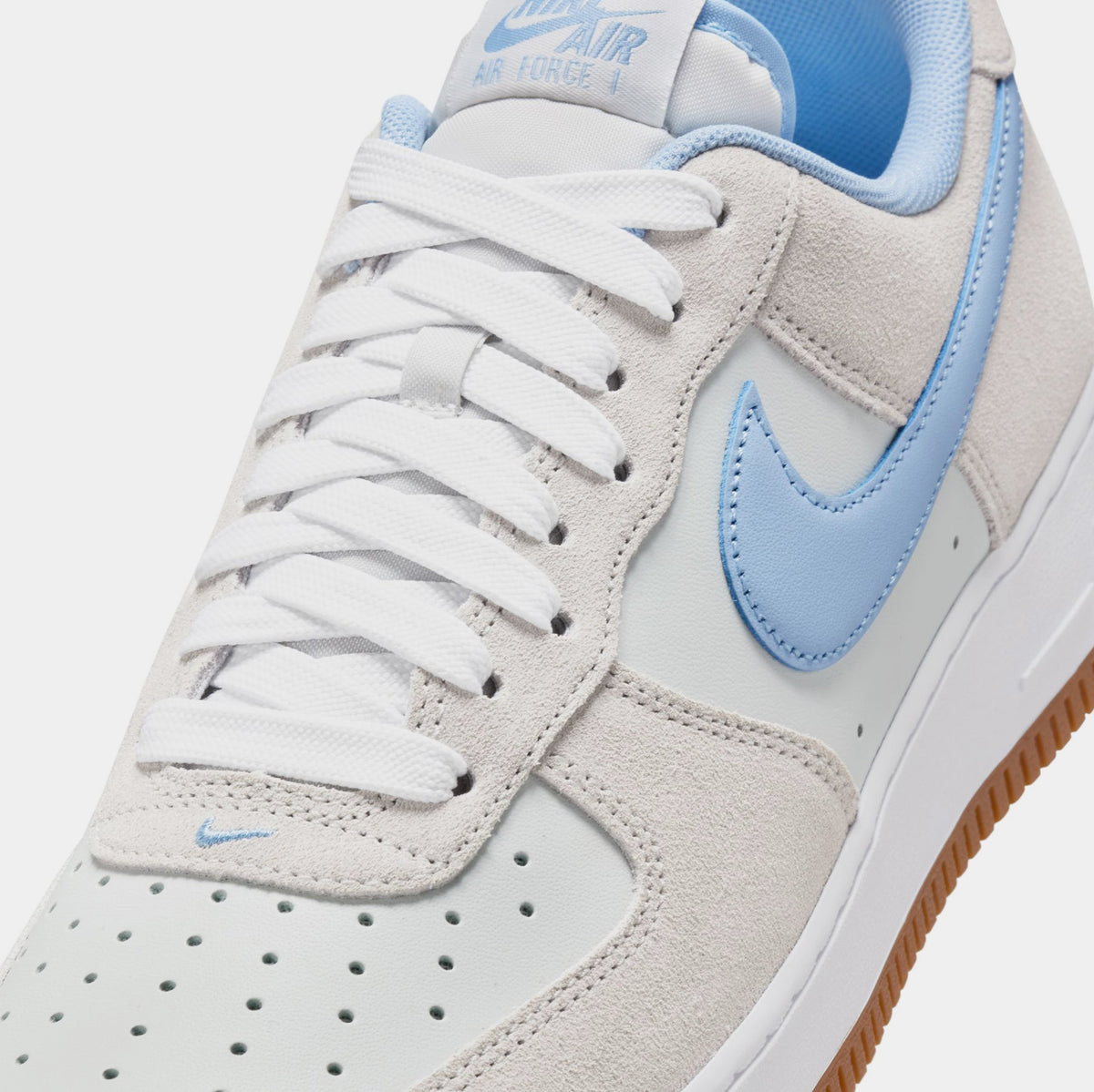Exclusive Air Force 1 SK8 Mens Lifestyle Shoes (Photon Dust/White/Gum Medium Brown/Psychic Blue) — 8 — Detail View