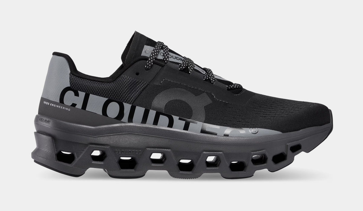 Exclusive Cloudmonster Lumos Mens Running Shoes (Black) — 7 — Front View
