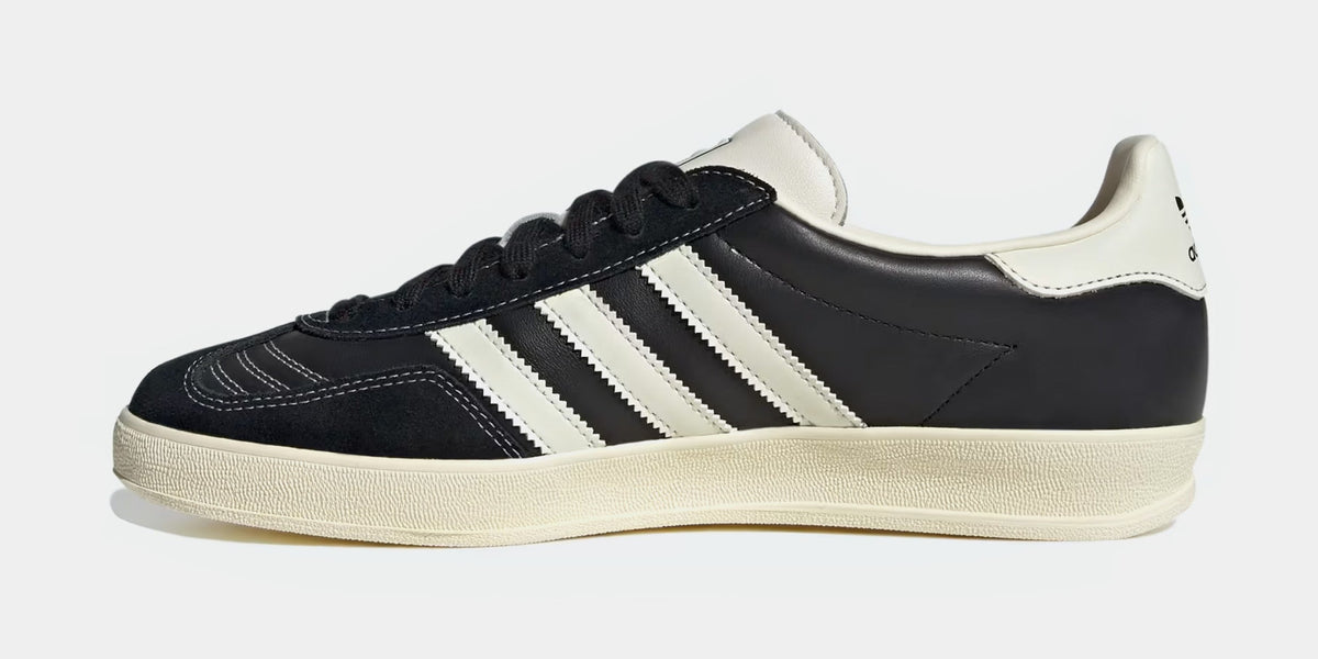 Exclusive Gazelle Indoor Mens Lifestyle Shoes (Core Black/Cream White/Gold Metallic) — 4 — Back View