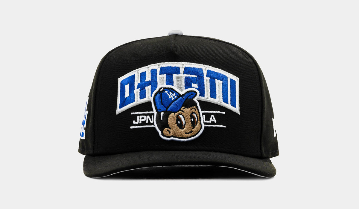 Exclusive Shoe Palace Exclusive Los Angeles Dodgers Ohtani Patch 950AF Snapback Mens Hat (Black/Blue) — OS — Front View