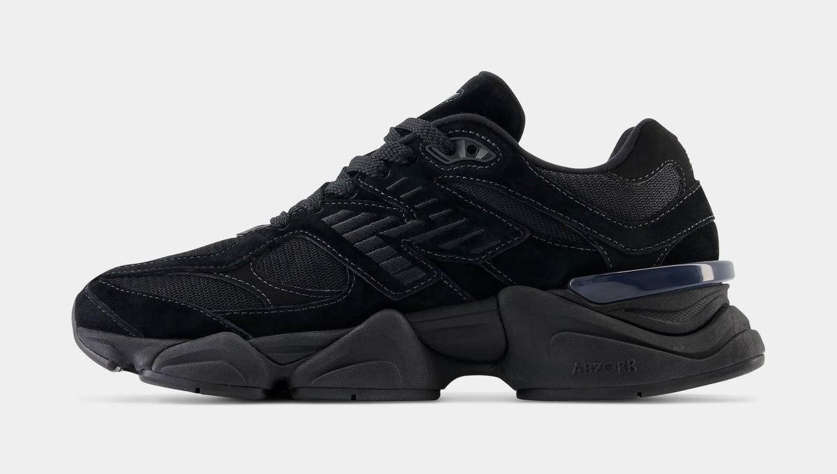 Exclusive 9060 Mens Lifestyle Shoes (Triple Black) — 4 — Back View