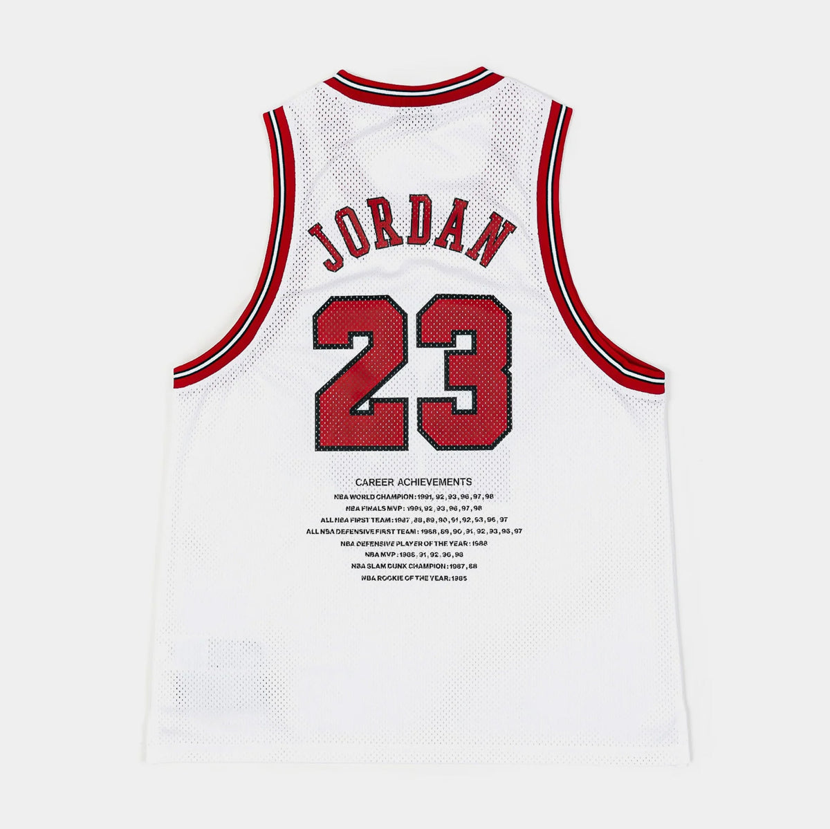 Exclusive JDN 23 Essentials Mens Jersey (White/Red) — XS — Side View