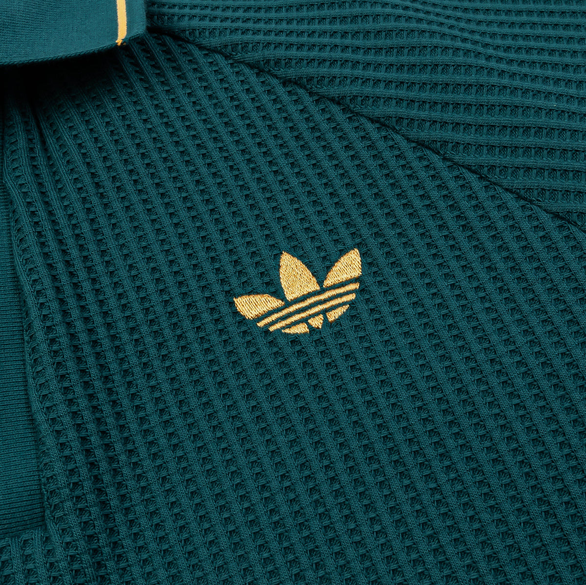Exclusive Polo 3 Stripes Mens Short Sleeve Shirt (Green/White) — S — Back View