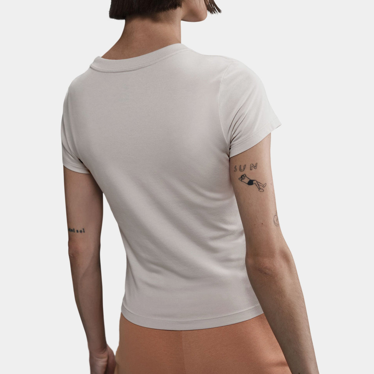Exclusive Chill Knit Womens Short Sleeve Shirt (Mink Brown/Mink Brown) — XS — Top View