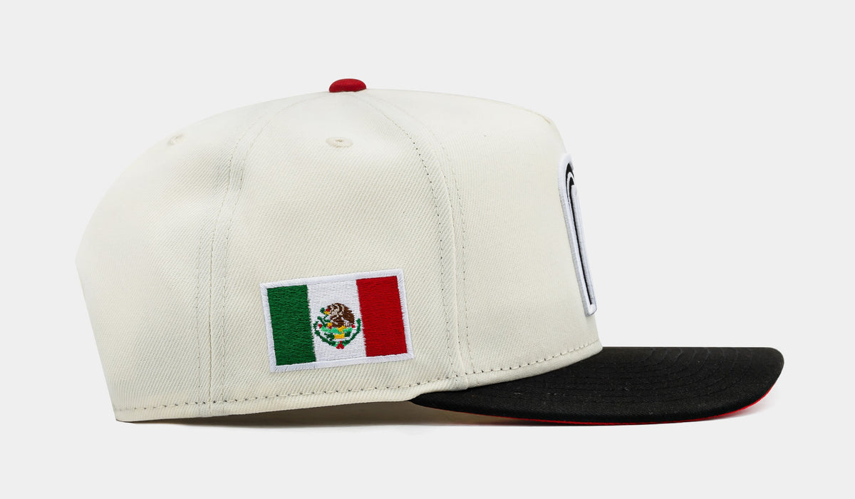 Exclusive Shoe Palace Exclusive Mexico 950AF Snapback Mens Hat (Beige/Black) — OS — Side View