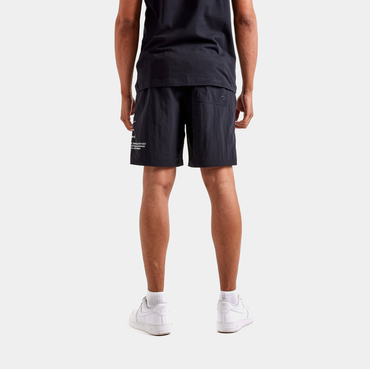Exclusive Swim Breaker Fully Lined Volley 7"  Mens Shorts (Black) — S — Side View