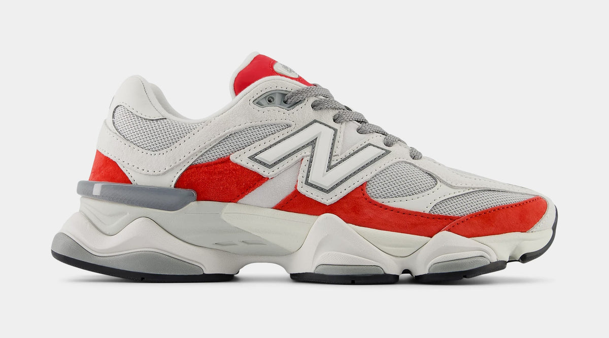 Exclusive 9060 Mens Running Shoes (White/Grey/Red) — 8 — Front View