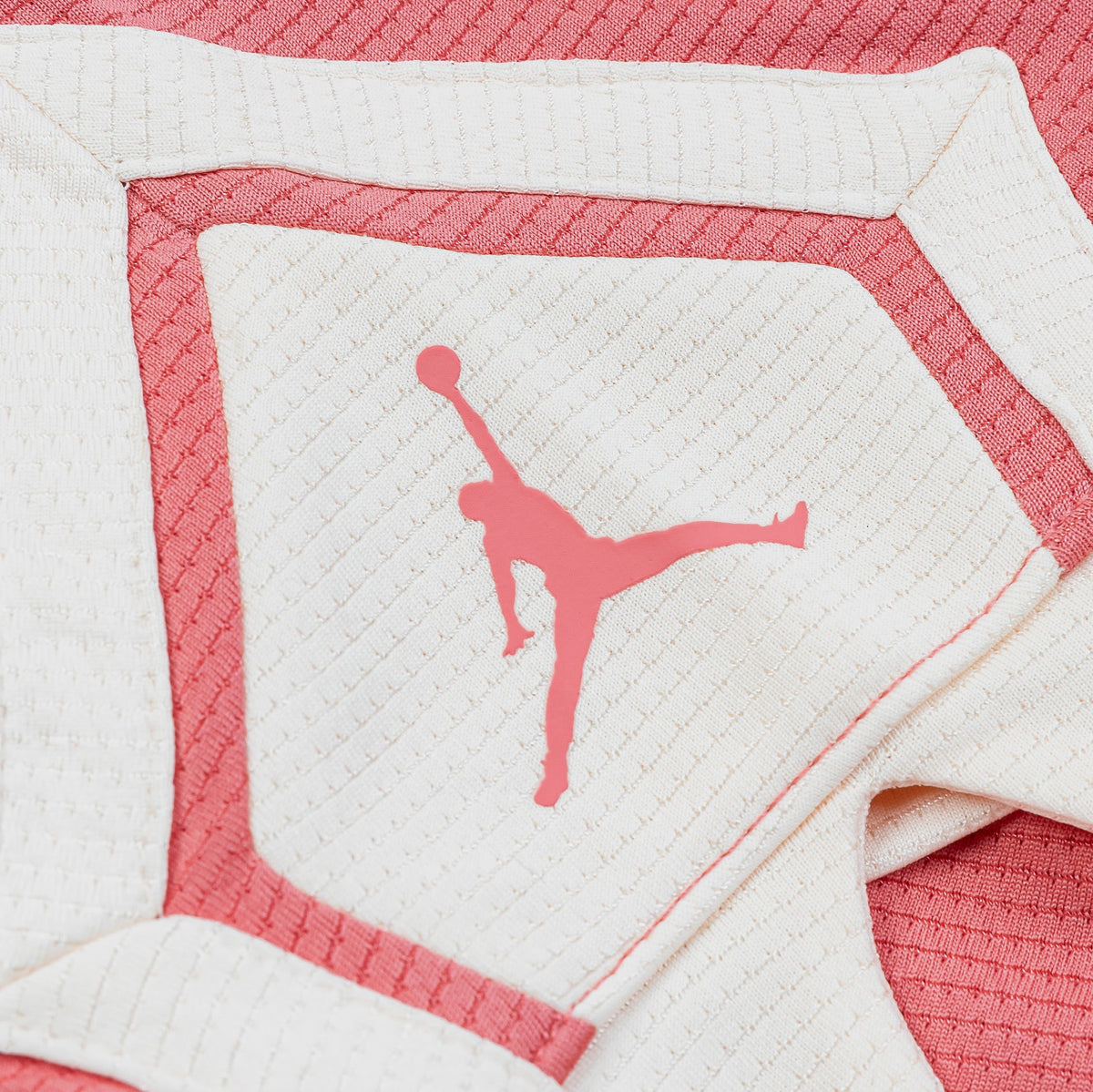 Exclusive Dri Fit Diamond Shorts Grade School Shorts (Pink/White/Coral Pink) — S — Back View