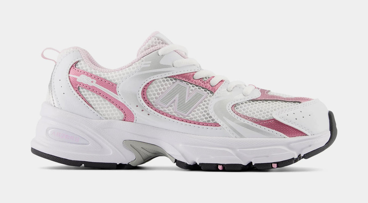 Exclusive 530 Grade School Running Shoes (White/Pink Sugar) — 3.5Y — Front View