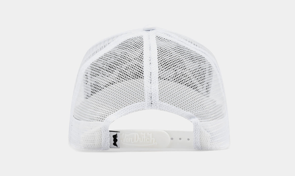 Exclusive Staple Trucker Mens Hat (White/Black) — OS — Back View
