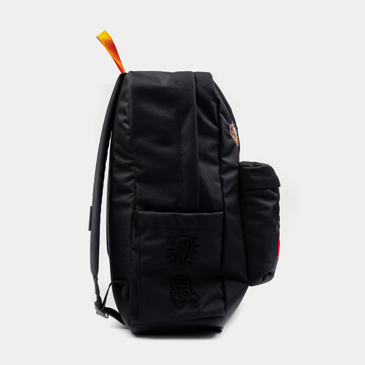 Exclusive Shoe Palace x Jansport x Monopoly Chance Mens Backpack (Black/Orange) — OS — Back View