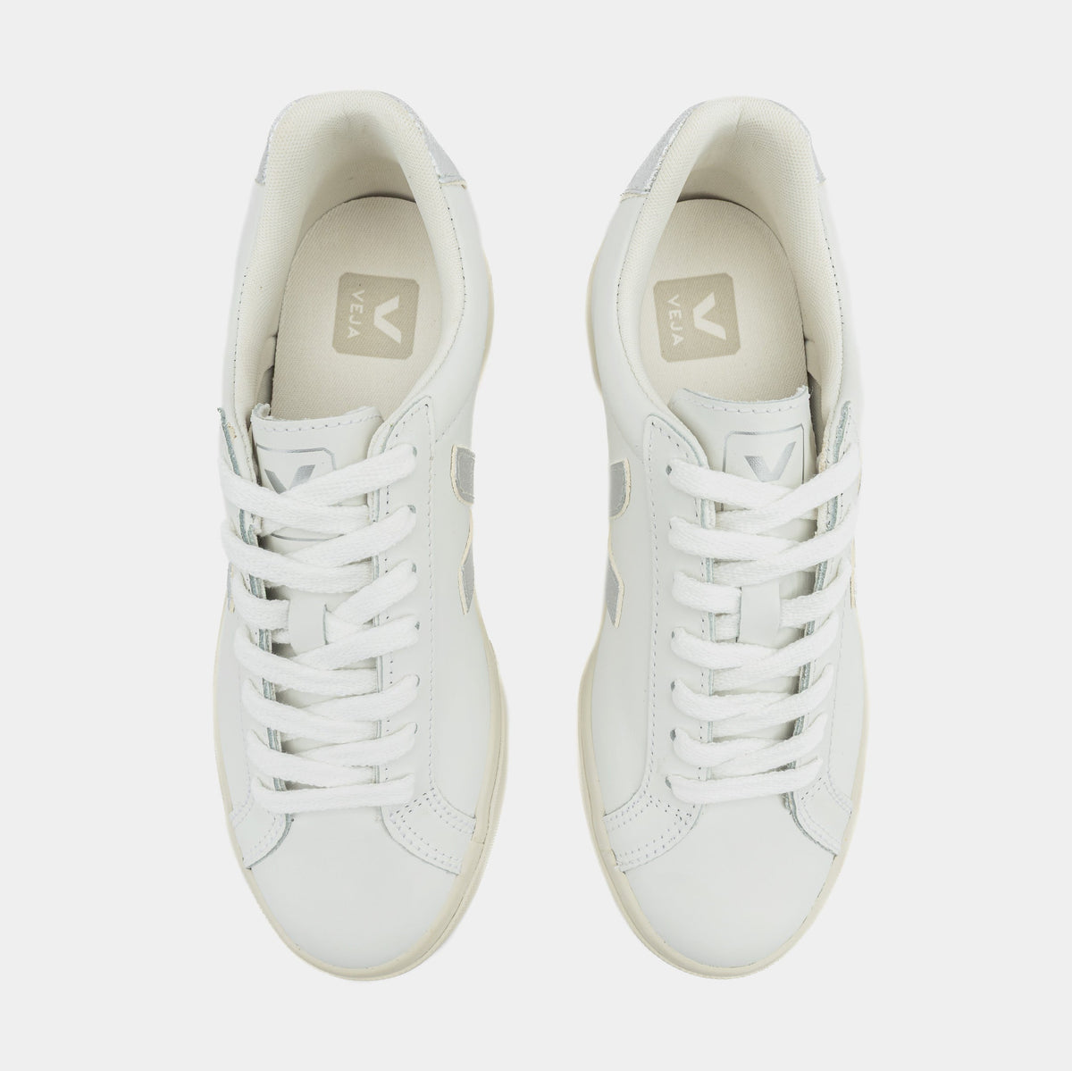 Exclusive Esplar Logo Womens Lifestyle Shoes (White/Silver) — 36 — Side View