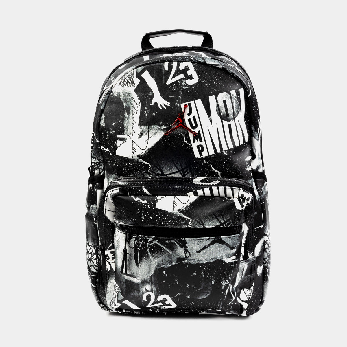 Exclusive Borough GFX Grade School Backpack (Black/White) — OS — Front View