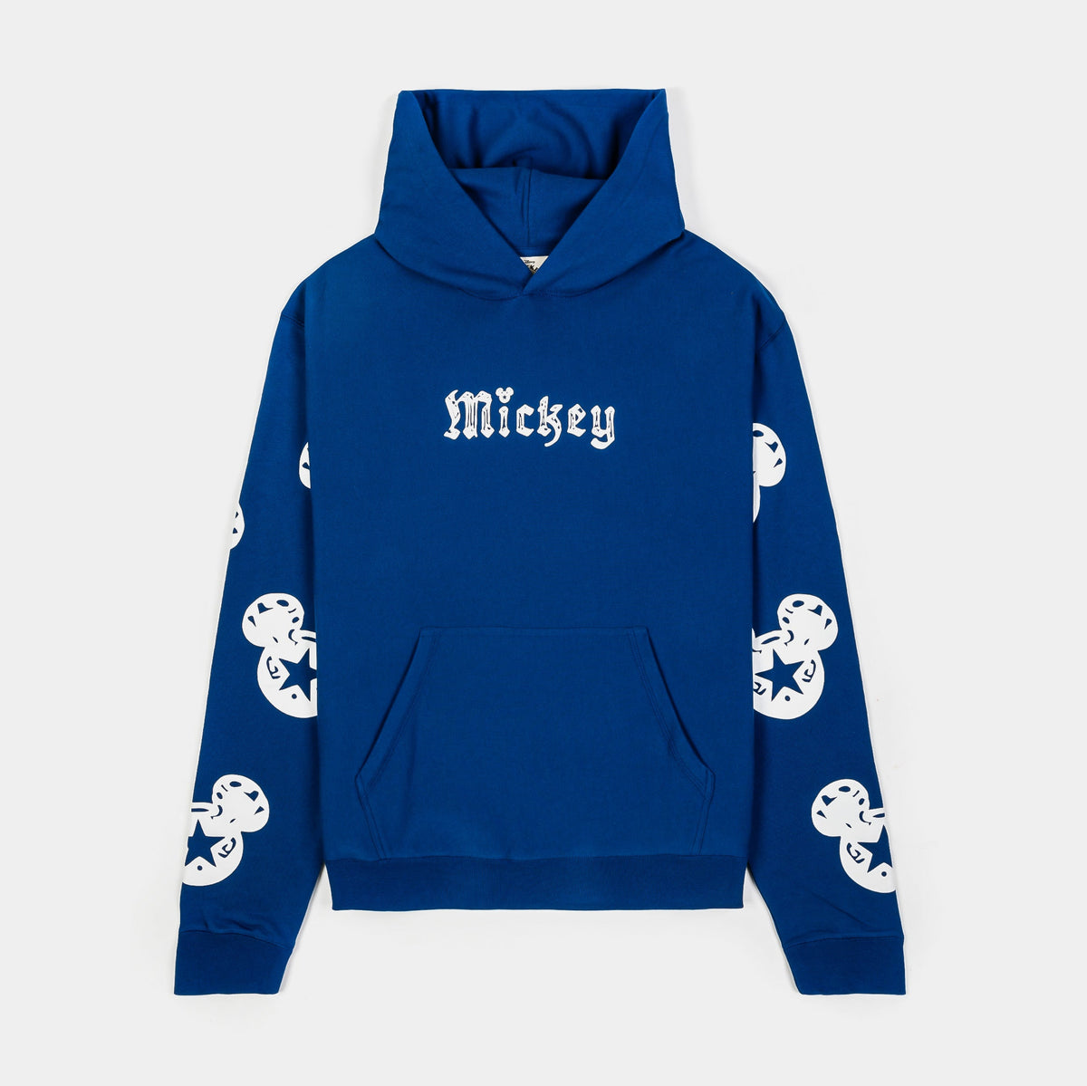 Exclusive Disney Mickey Real Life By Shoe Palace Star Pullover Mens Hoodie (Blue/White) — S — Front View