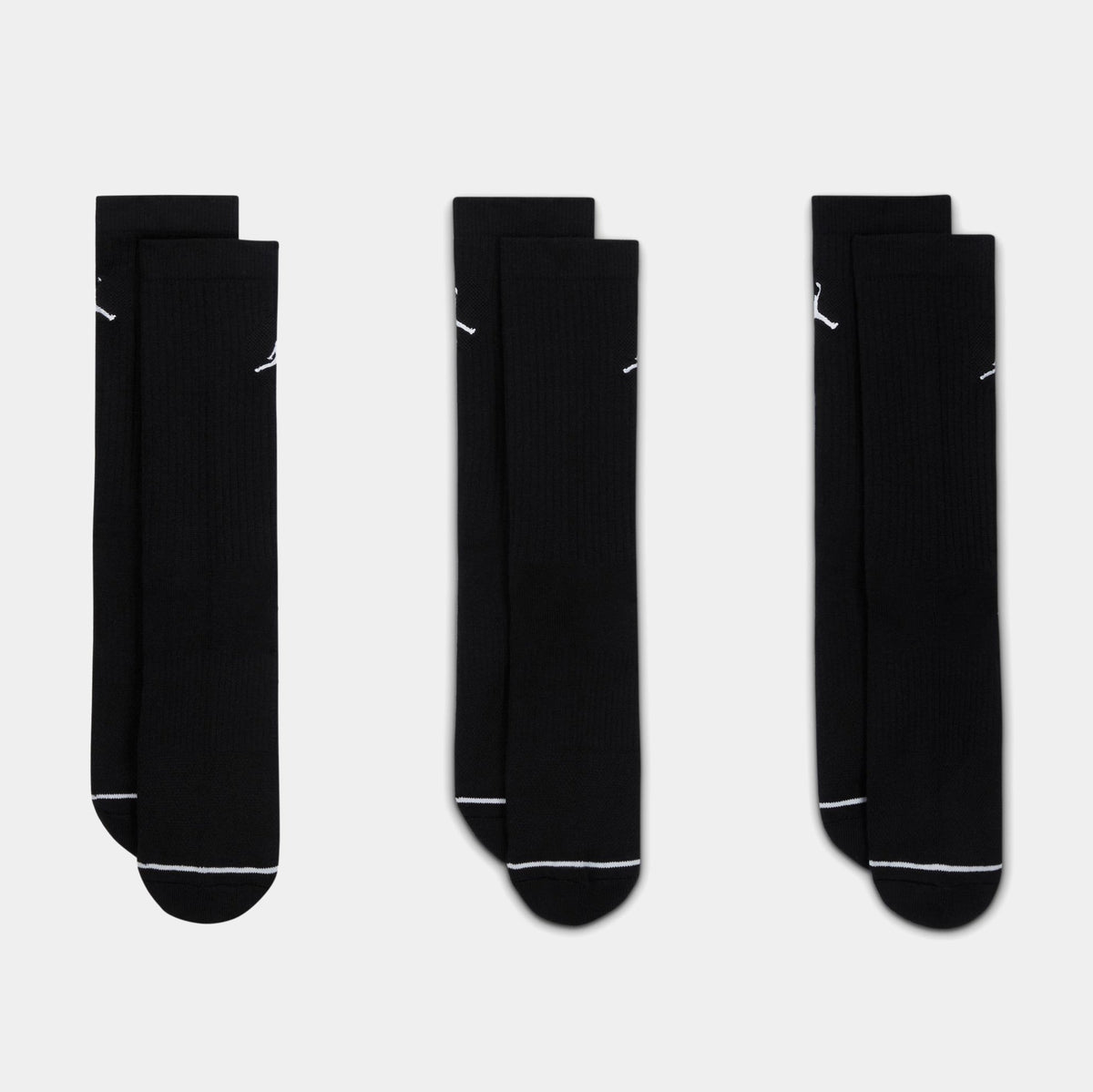 Exclusive Everyday Crew Mens Socks (Black/White) — S — Front View