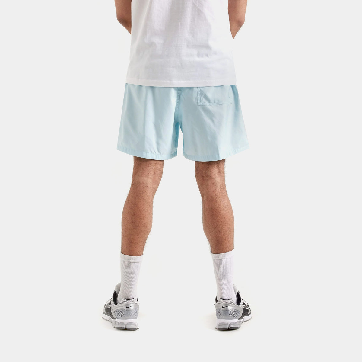 Exclusive NSW Club Woven Flow Mens Shorts (Glacier Blue/White) — S — Side View