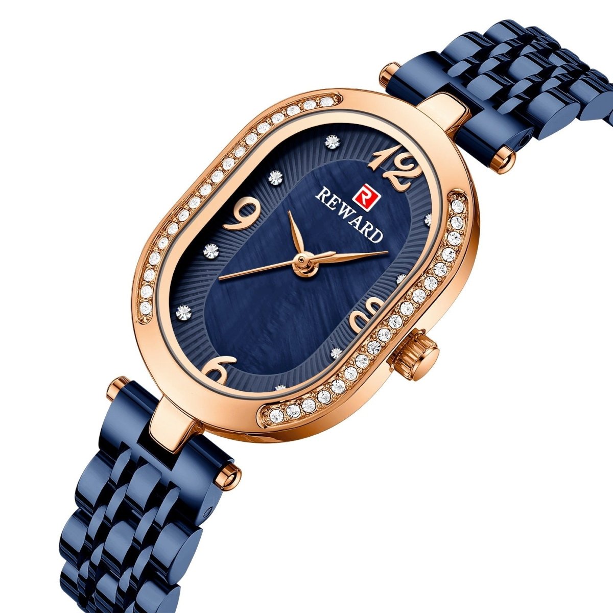 Exclusive Elegant Lady Watch With Diamonds — Gold Shell Gold Surface Gold — Lifestyle View