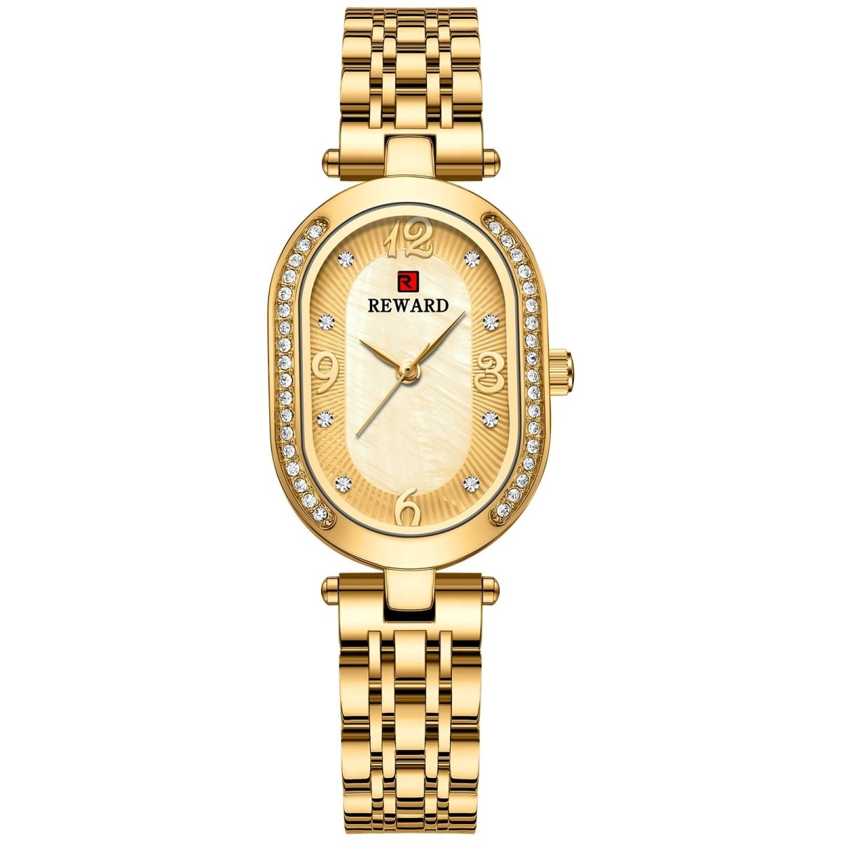 Exclusive Elegant Lady Watch With Diamonds — Gold Shell Gold Surface Gold — Alternate View 7