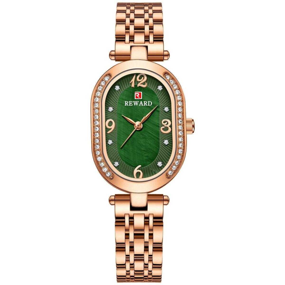 Exclusive Elegant Lady Watch With Diamonds — Gold Shell Gold Surface Gold — Alternate View 10