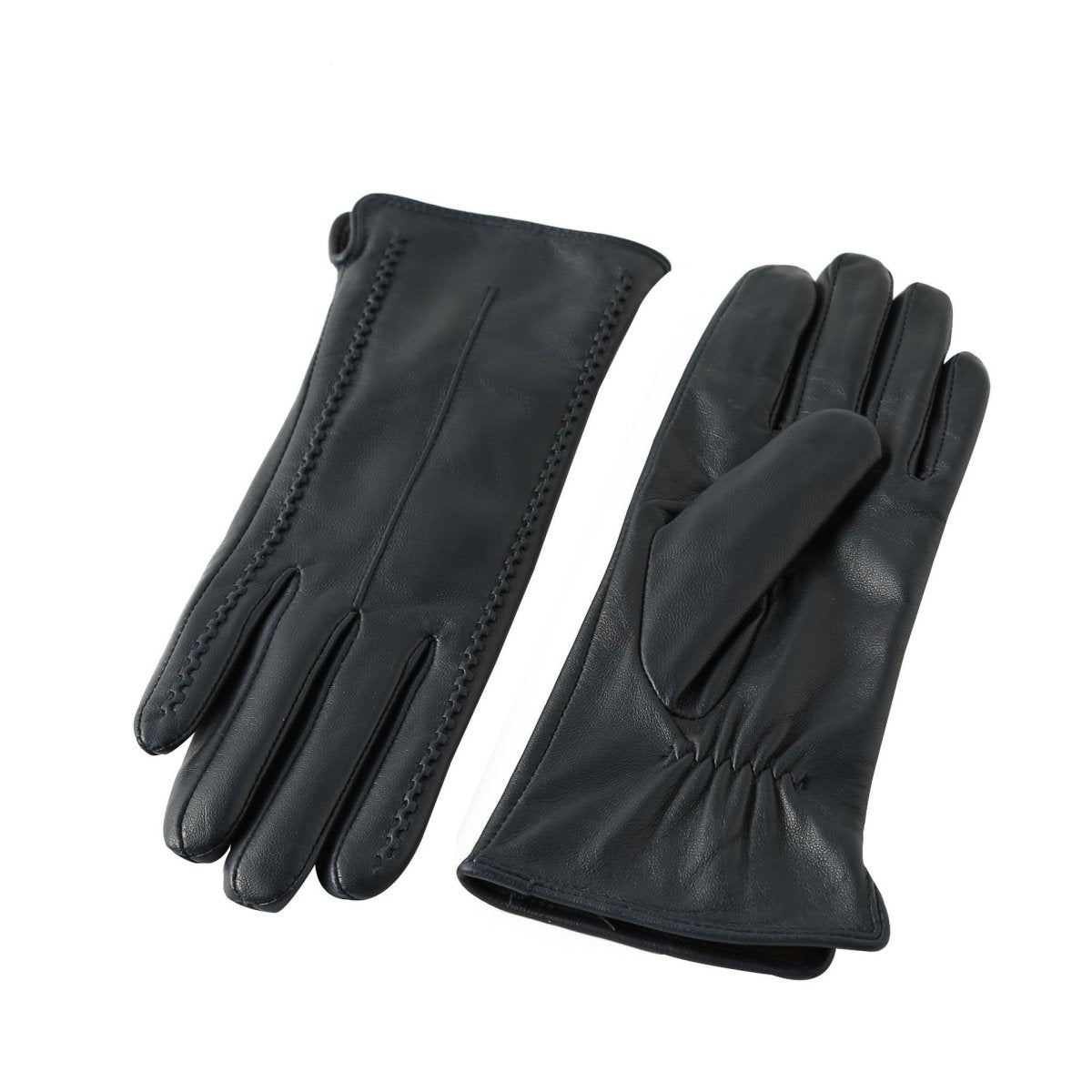 Exclusive European And American Ladies Color Sheepskin Gloves — Black — Size XS — Alternate View 7