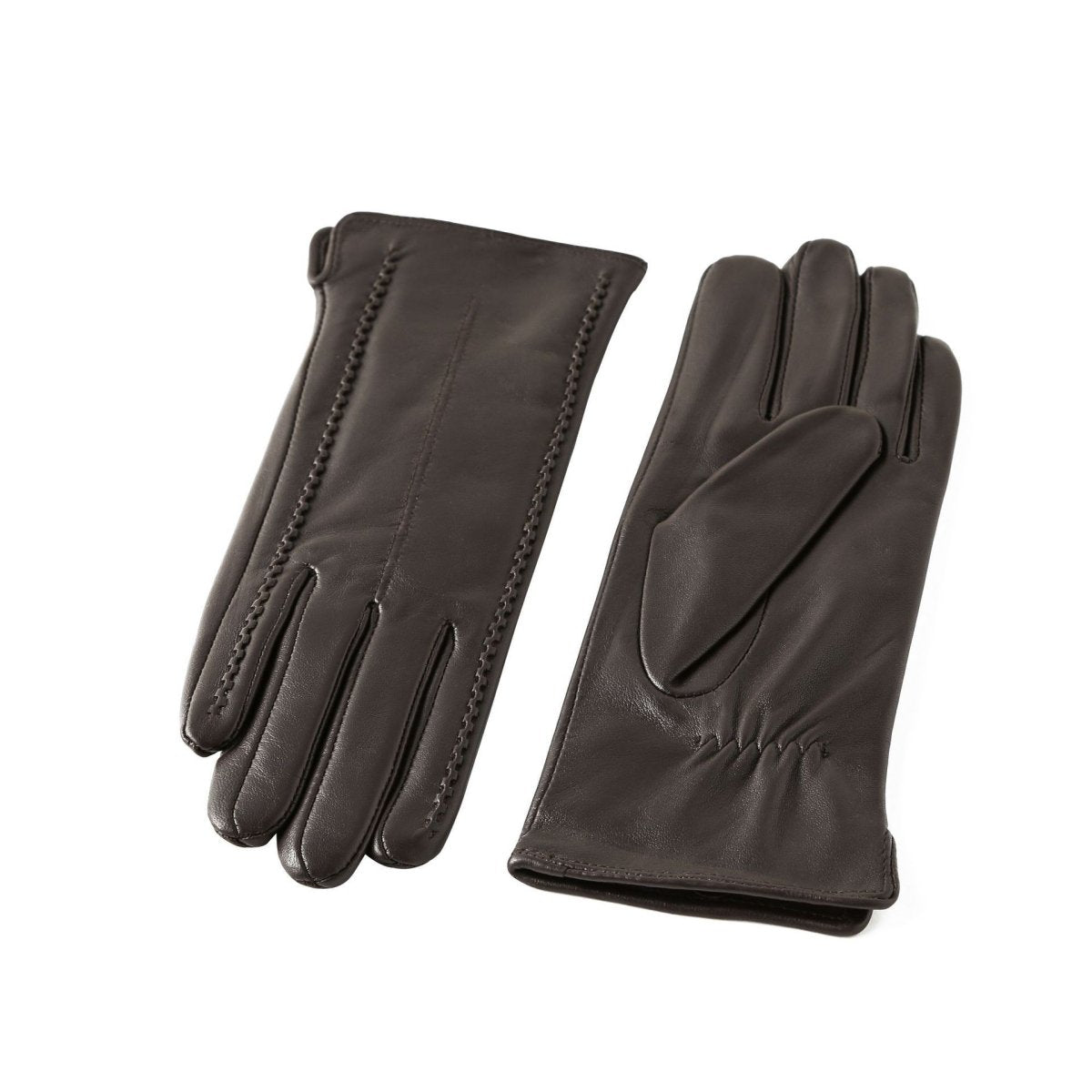 Exclusive European And American Ladies Color Sheepskin Gloves — Black — Size XS — Alternate View 16