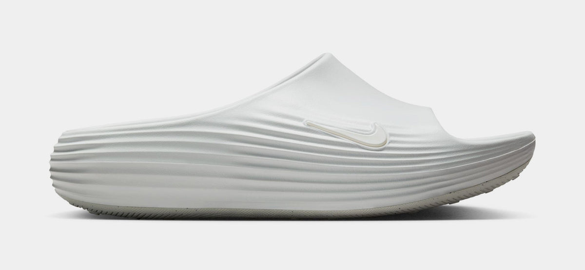 Exclusive ReactX Rejuven8 Slide Mens Sandals (Summit White/Summit White/Summit White) — 6 — Front View