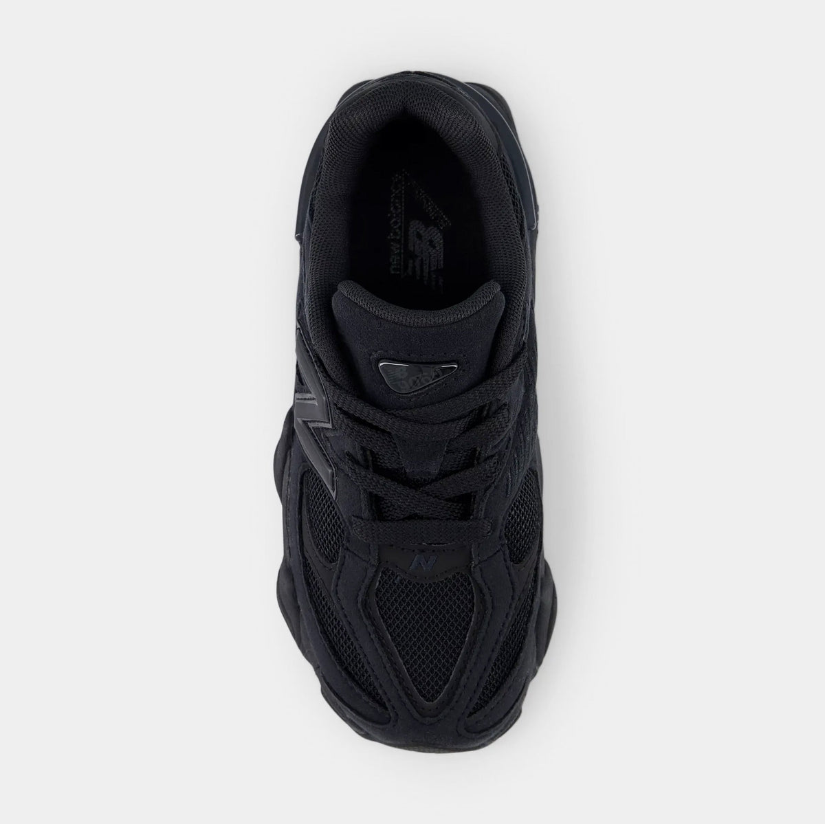 Exclusive 9060 Preschool Lifestyle Shoes (Triple Black) — 10.5C — Side View