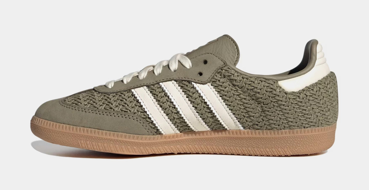 Exclusive Samba OG Crochet Womens Lifestyle Shoes (Orbit Green/Cream White/Gum) — 5 — Back View
