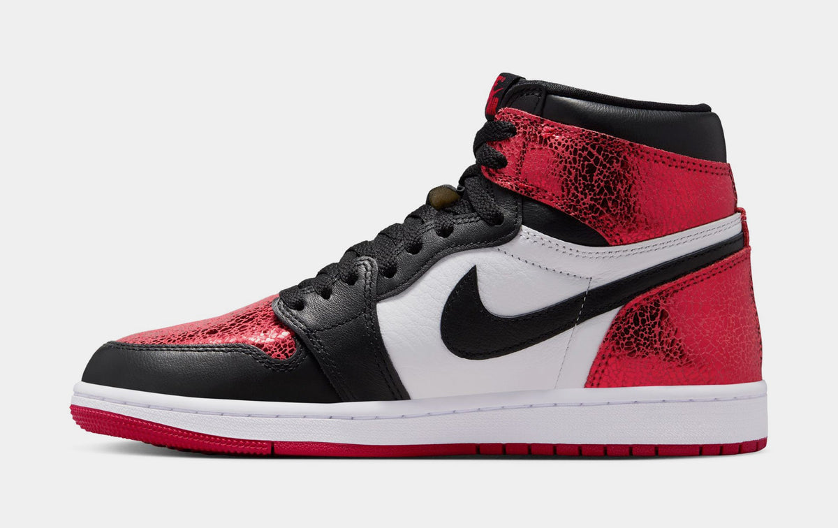 Exclusive Air Jordan 1 Retro High OG Ruby Womens Lifestyle Shoes (Varsity Red/Black/White) — 6 — Back View