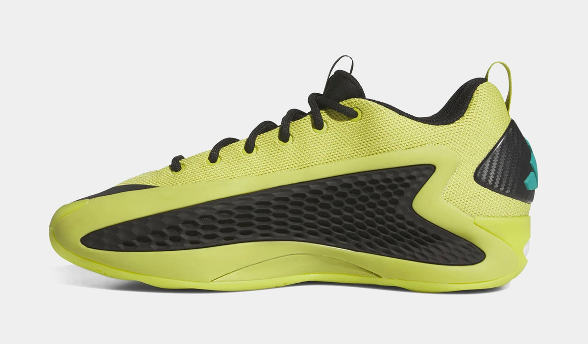 Exclusive Anthony Edwards 1 Low Preloved Lime Mens Lifestyle Shoes (Preloved Lime/Core Black/Pure Teal) — 4 — Back View