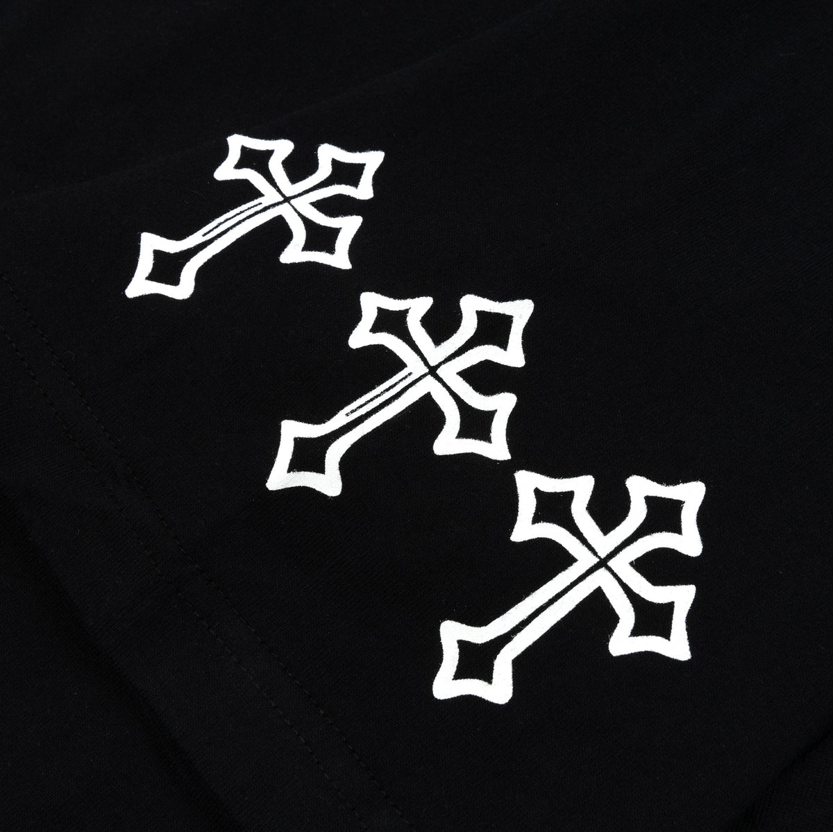 Exclusive The Faith Mens Short Sleeve Shirt (Black/White) — S — Top View