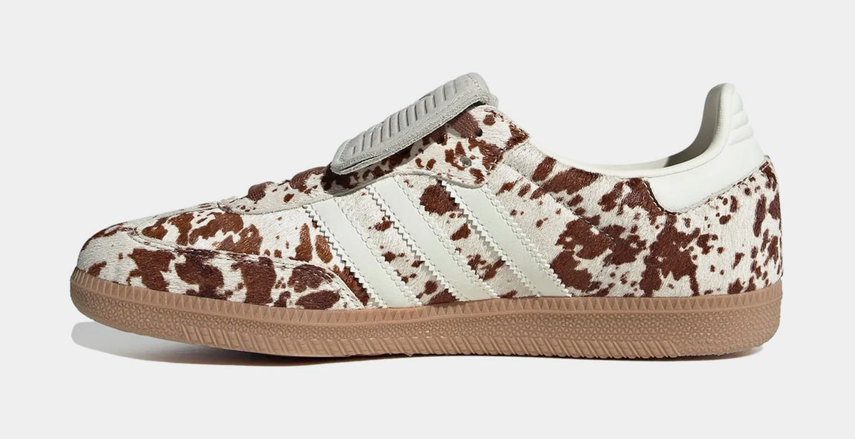 Exclusive Samba LT Cow Print Womens Lifestyle Shoes (Off White/Lucid Pink/Gum Four) — 5 — Back View