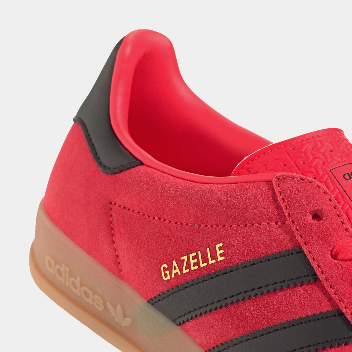 Exclusive Gazelle Indoor Mens Lifestyle Shoes (Lucid Red/Core Black/Gold Metallic) — 4 — Top View