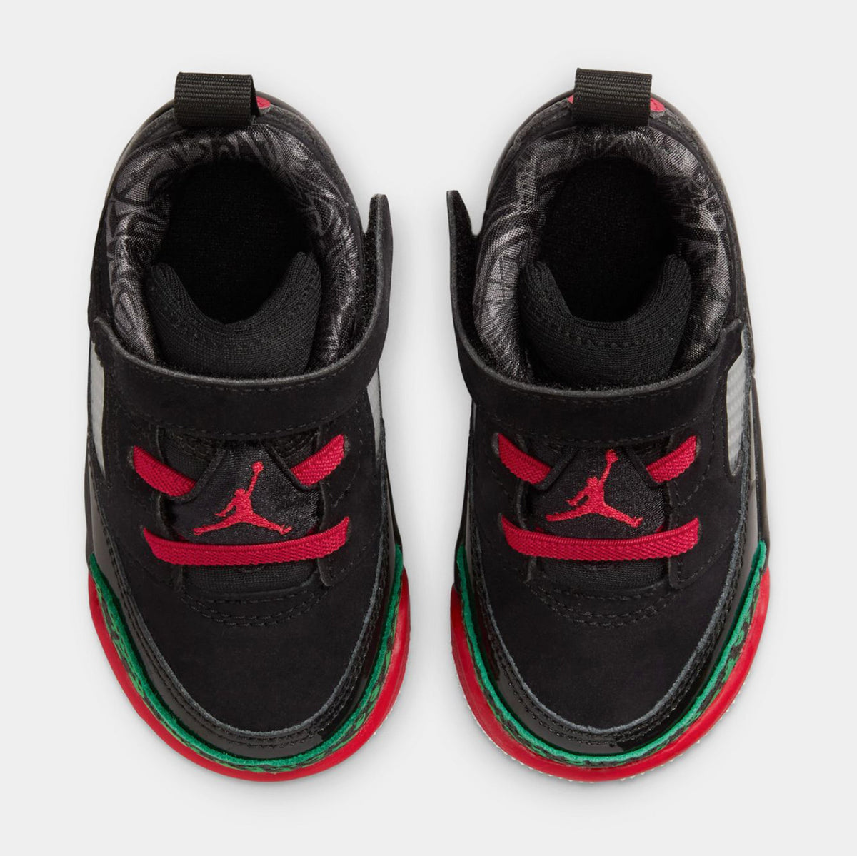 Exclusive Spizike Low Infant Toddler Lifestyle Shoes (Black/Vasity Red/Classic Green/White) — 2C — Side View