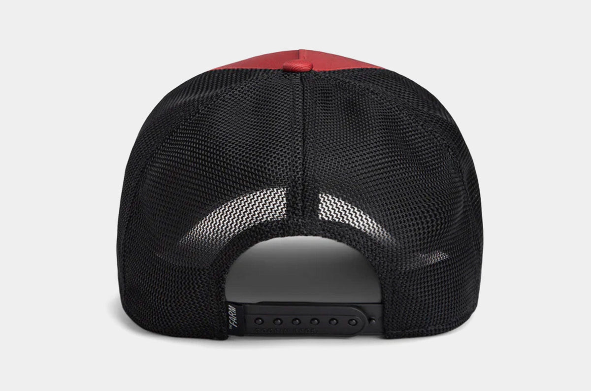 Exclusive GB2 Raging Bull Trucker Mens Hat (Red/Black) — OS — Back View