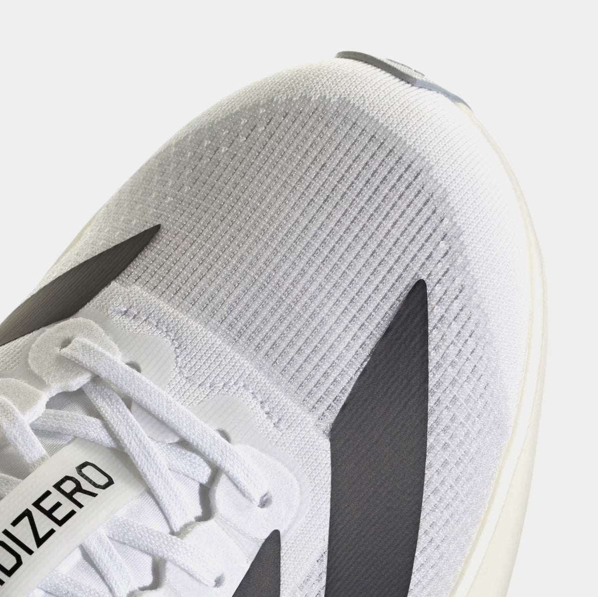Exclusive Adizero Eva Womens Running Shoes (Cloud White/Core Black/Cloud White) — 5 — Top View
