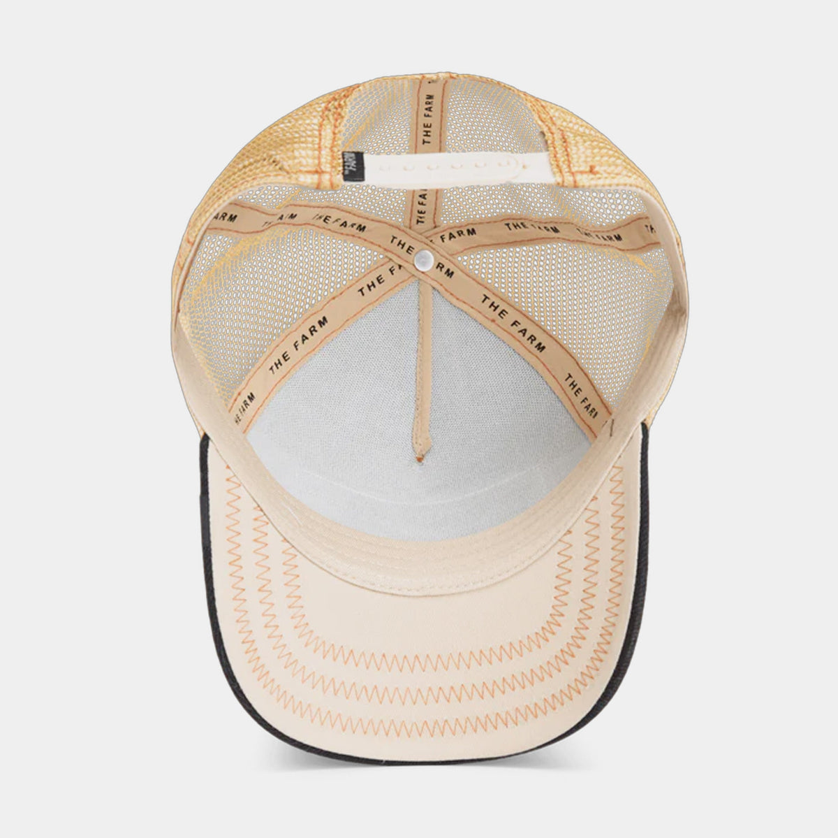 Exclusive Easy Rider Trucker Mens Hat (Black/Brown) — OS — Top View