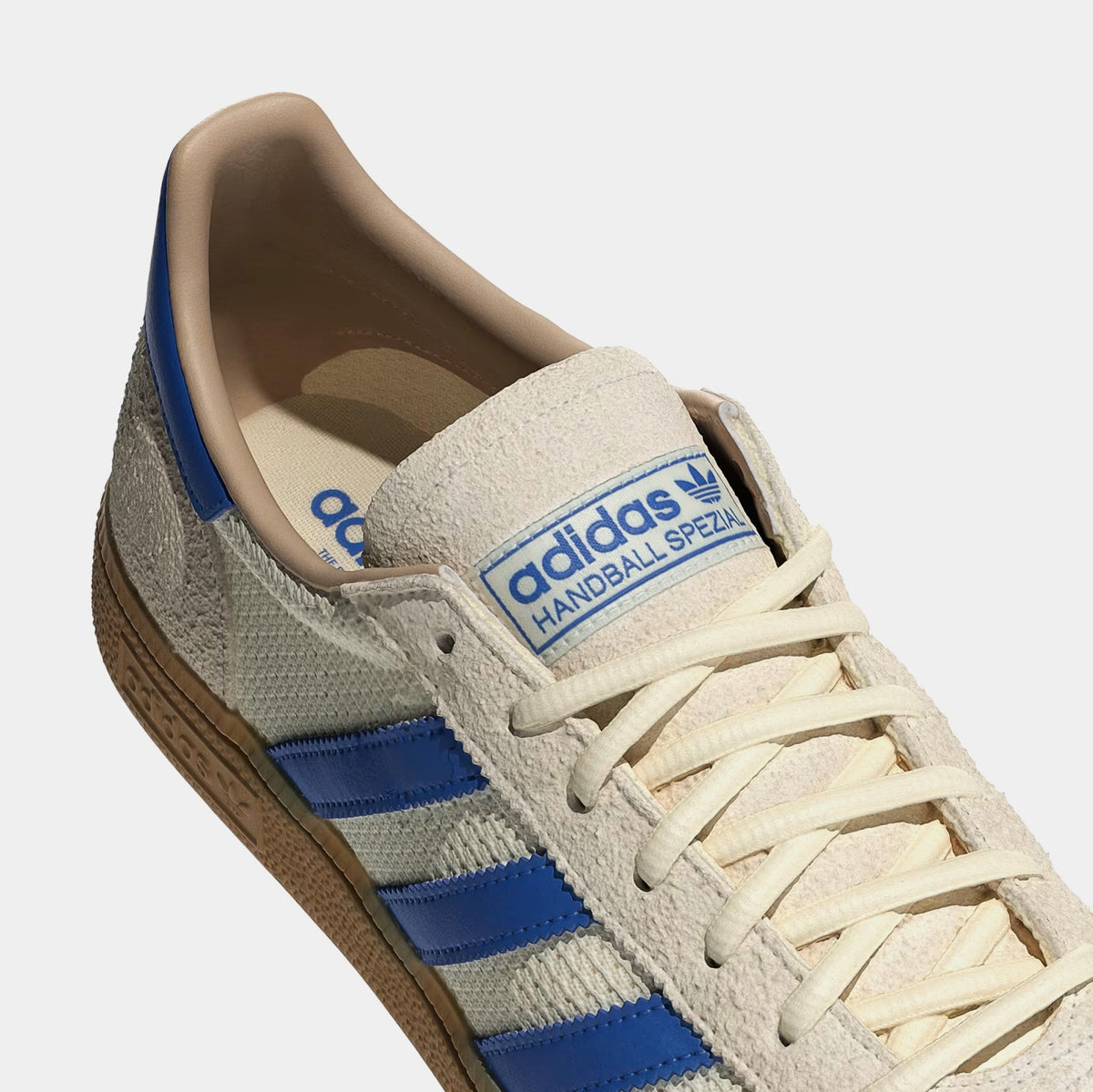 Exclusive Handball Spezial Mens Lifestyle Shoes (Cream White/Blue/Warm Sandstone) — 4 — Top View