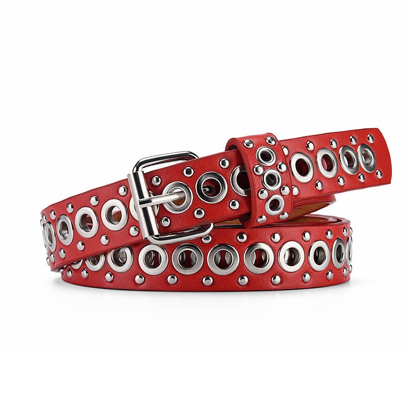 Exclusive Fashion All-match Air Hole Hollow Decoration Belt — Black — Size 110cm — Alternate View 7