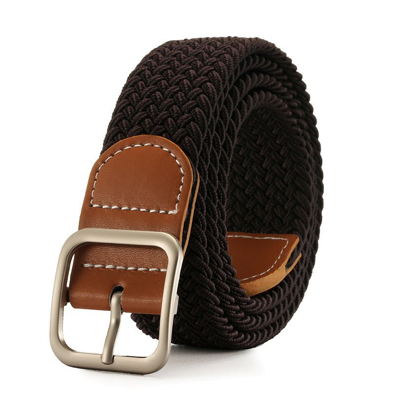 Exclusive Fashion Square Buckle Women's Canvas Belt — Red — Size 105cm — Lifestyle View