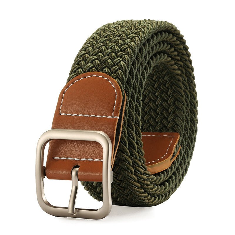 Exclusive Fashion Square Buckle Women's Canvas Belt — Red — Size 105cm — Alternate View 13